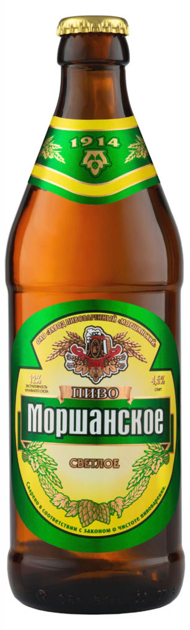 Пиво Моршанские Напитки Моршанское светлое фильтрованное 4,5%, 500 мл