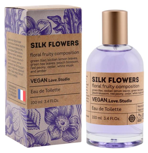 Туалетная вода женская Vinci Vegan Love Studio Silk Flovers, 100 мл чай berryford зеленый китайский c ароматом персика и клубники