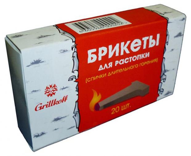 Брикеты для растопки Grillkoff, 20 шт