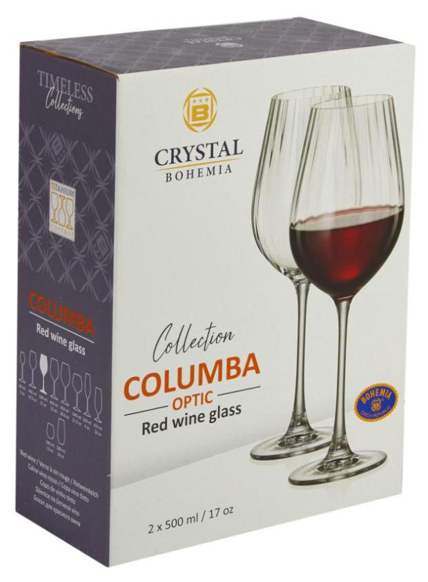 

Рюмка для вина CRYSTAL BOHEMIA Columba Optic, 500 мл х 2 шт