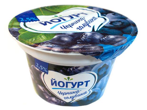 Йогурт Красава черника-голубика 2,5% БЗМЖ, 170 г