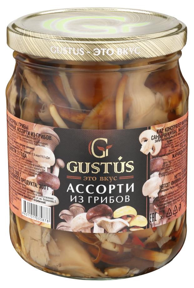 Грибы Gustus Ассорти маринованные, 500 г