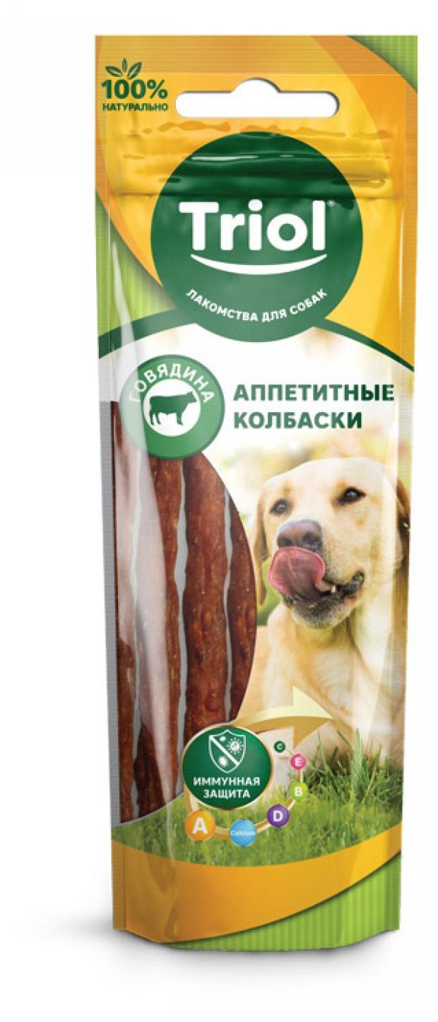

Лакомство для собак Triol колбаски из говядины, 40 г