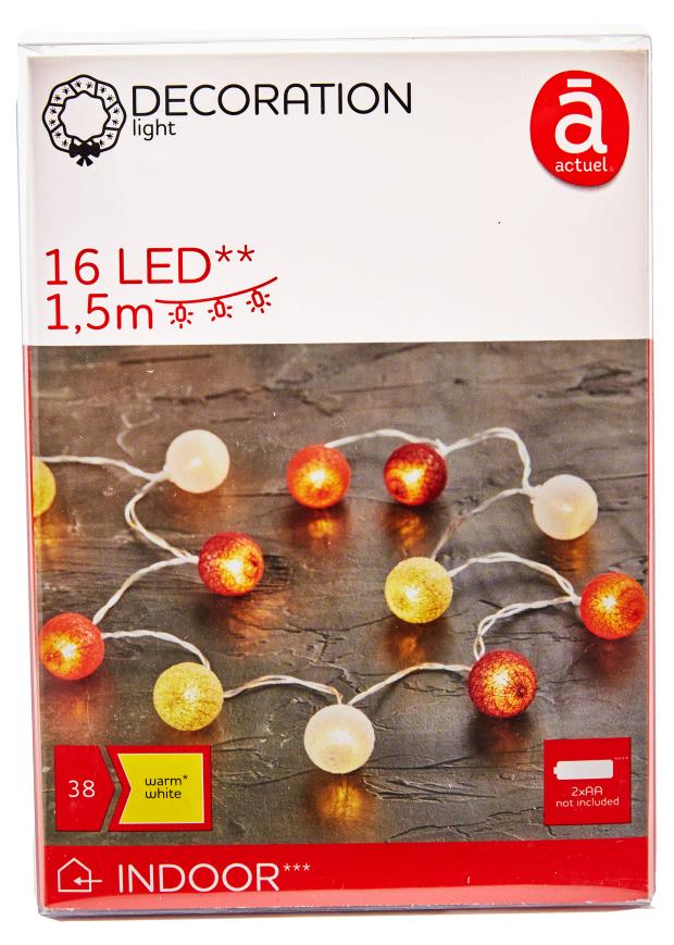 

Электрогирлянда Actuel на батарейках 16 LED, 1,8 м