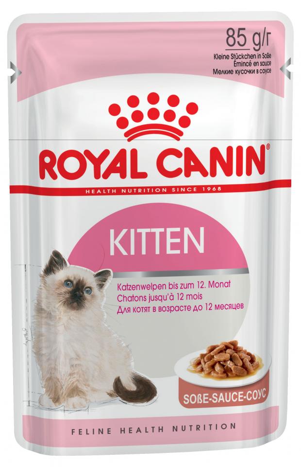 Корм для котят Royal Canin Kitten Instinctive мелкие кусочки в соусе, 85 г
