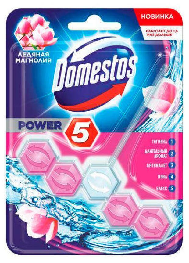 Туалетный блок подвесной Domestos Power 5 Ледяная магнолия, 55 г