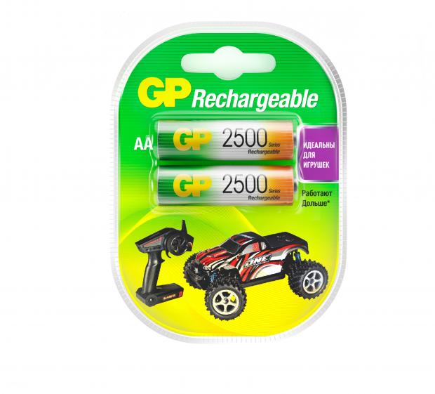 Батарея аккумуляторная GP Rechargeable 2500 мАч AA, 2 шт