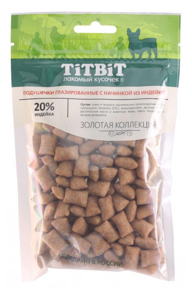 

Лакомство для собак TiTBiT Подушечки глазированные с начинкой из индейки, 100 г