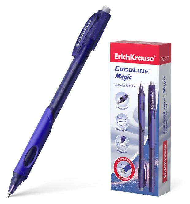 

Ручка гелевая сo стираемыми чернилами ErichKrause ErgoLine Magic Stick 0.5, синяя, 1 шт
