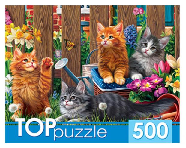 Пазл Рыжий кот TOPpuzzle Котята Мейн-Кун, 500 элементов