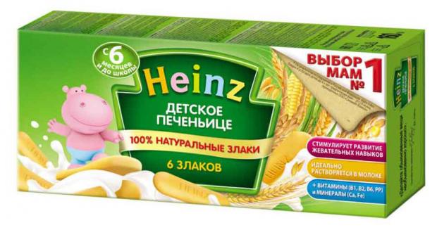 

Печенье детское Heinz 6 злаков с 6 мес., 160 г