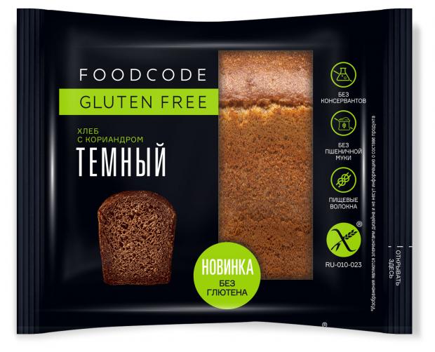 

Хлеб FOODCODE Темный с кориандром, без глютена, 200 г