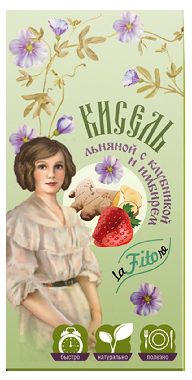 

Кисель льняной LaFITOre с клубникой и имбирем, 7х17 г