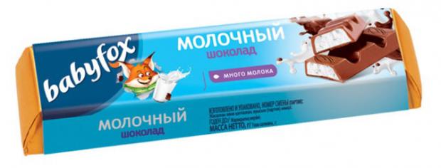 

Батончик BabyFox шоколадный с молочной начинкой, 47 г