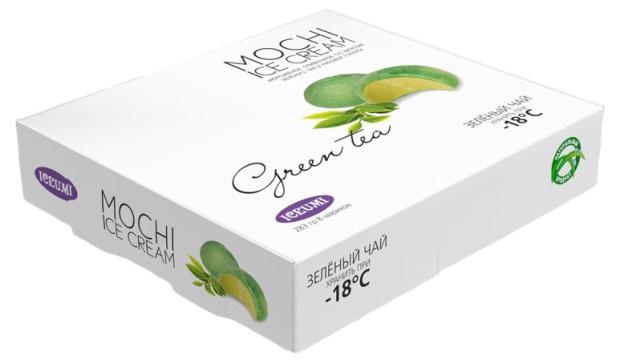 

Мороженое сливочное Iceumi Mochi зеленый чай в рисовой глазури, 300 г