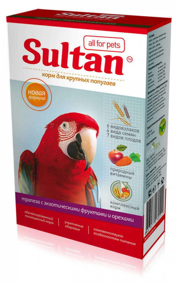 

Корм для крупных попугаев Sultan Трапеза с экзотическами фруктами и овощами, 400 г