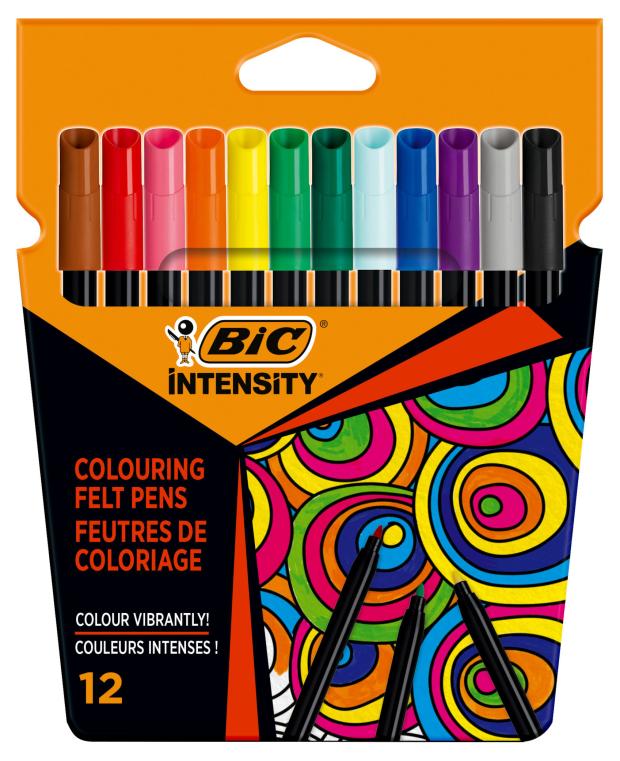 Фломастеры цветные BIC Intensity Up, 12 шт