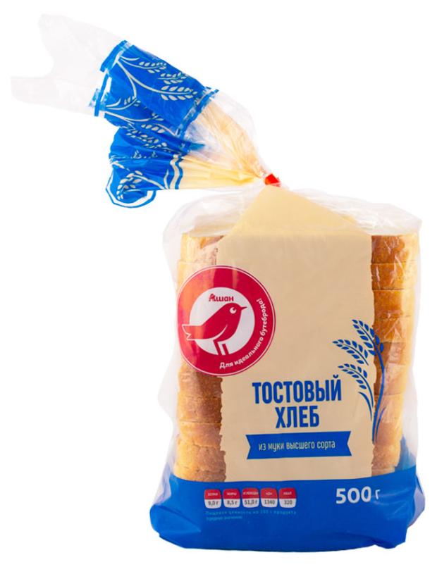 Хлеб АШАН Красная птица тостовый нарезка, 500 г