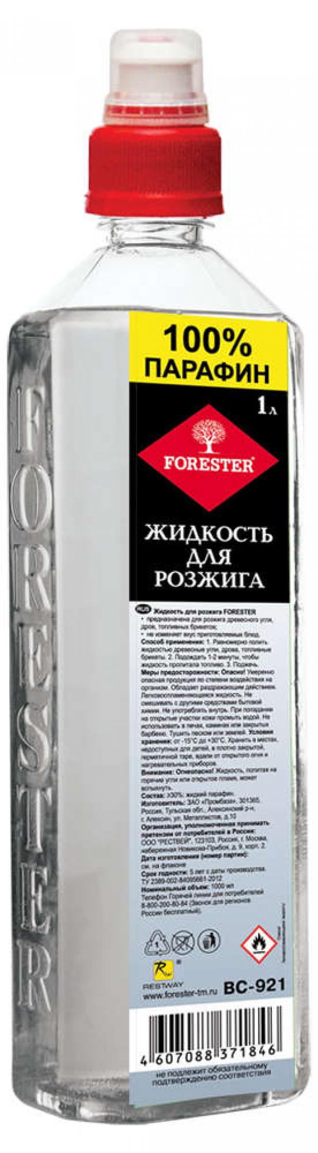 

Жидкость для розжига Forester 100% парафин, 0.5 л