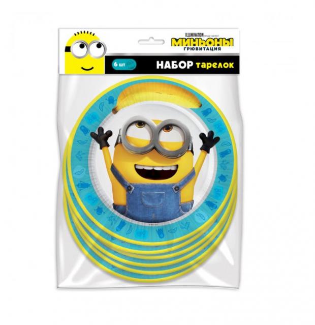 

Набор одноразовых тарелок ND Play Minions 2, 6х18 см