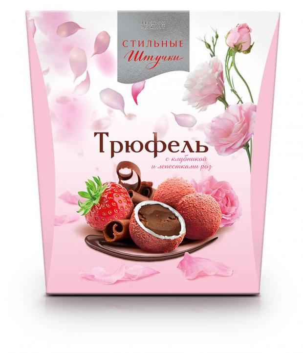 

Драже «Стильные Штучки» Трюфель с клубникой и лепестками роз, 130 г