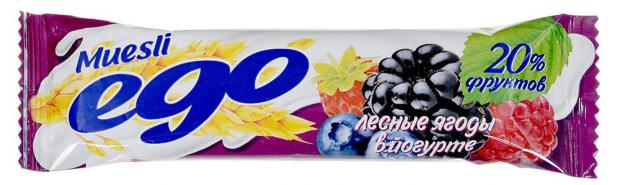 

Батончик мюсли Ego лесные ягоды в йогурте 20%, 25 г