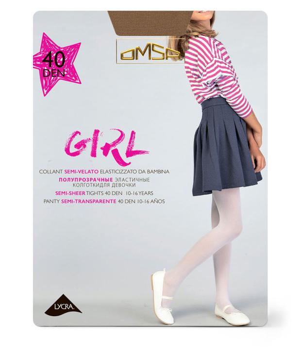 

Колготки детские Omsa Kids Girl 40 caramello, р 6-8 лет