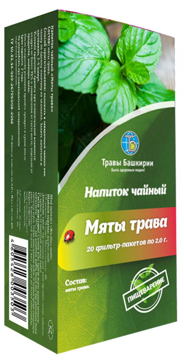 Напиток чайный Травы Башкирии Мяты трава, 20х2 г