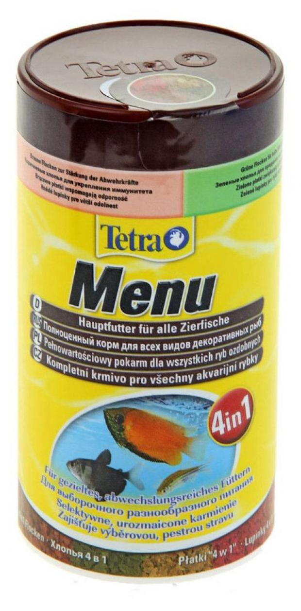 

Корм для всех видов декоративных рыб Tetra Menu 4 вида хлопьев, 250 мл