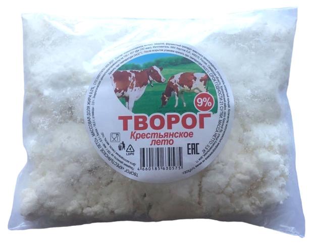 Творог Крестьянское лето 9% ЗМЖ, 500 г