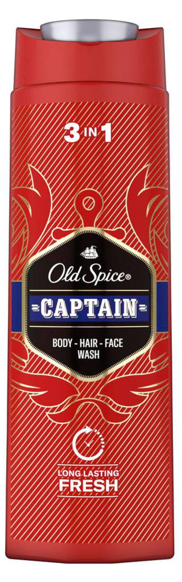 фото Гель-шампунь для душа old spice captain 2в1, 400 мл