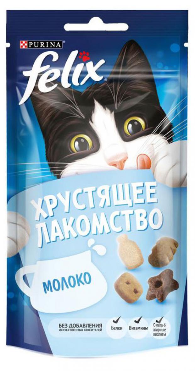 

Хрустящее лакомство для взрослых кошек Felix с молоком, 60 г