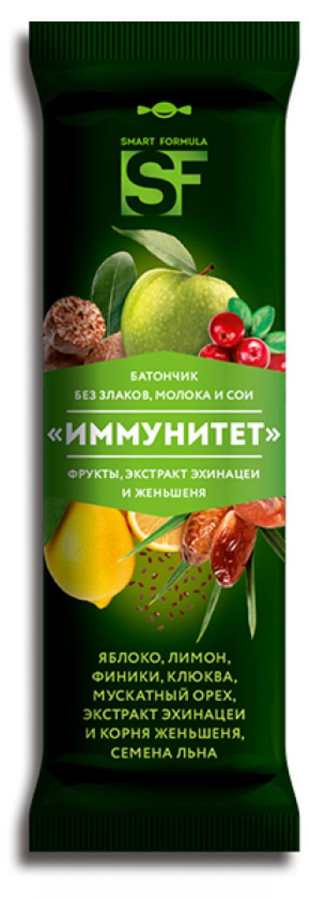 Батончик фруктовый Smart Formula Иммунитет эхинацея и женьшень, 40 г