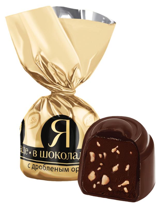 

Конфеты Konti Я в шоколаде с дробленым орехом, вес
