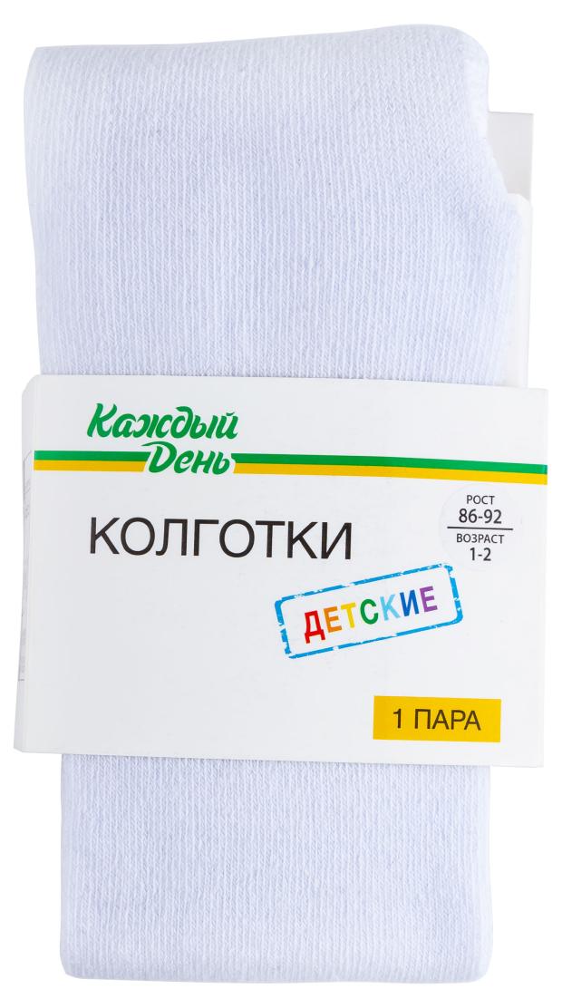 Колготки Каждый день детские белые, размер 74