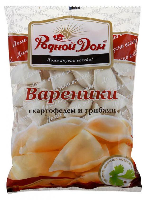 Вареники Родной Дом с картофелем и грибами, вес