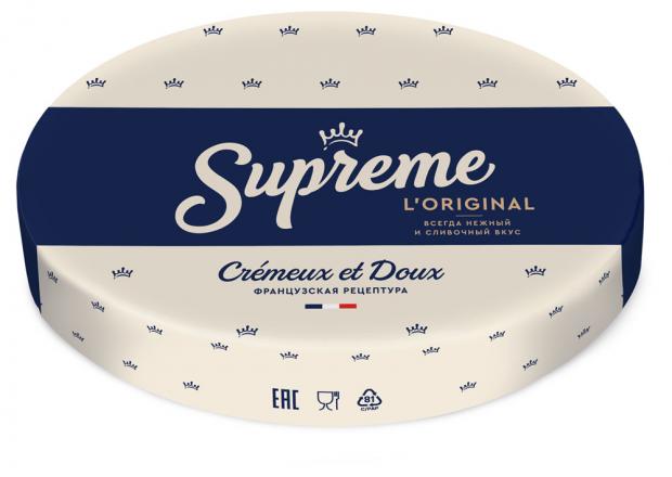 Сыр мягкий Supreme с белой плесенью 60% БЗМЖ, вес