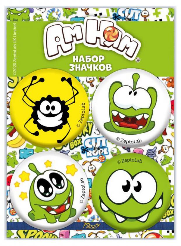 

Значки «Ам Ням» закатные, 4 шт