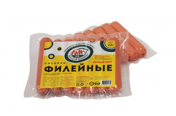 Сосиски Вологодский мясокомбинат Филейные, 350 г