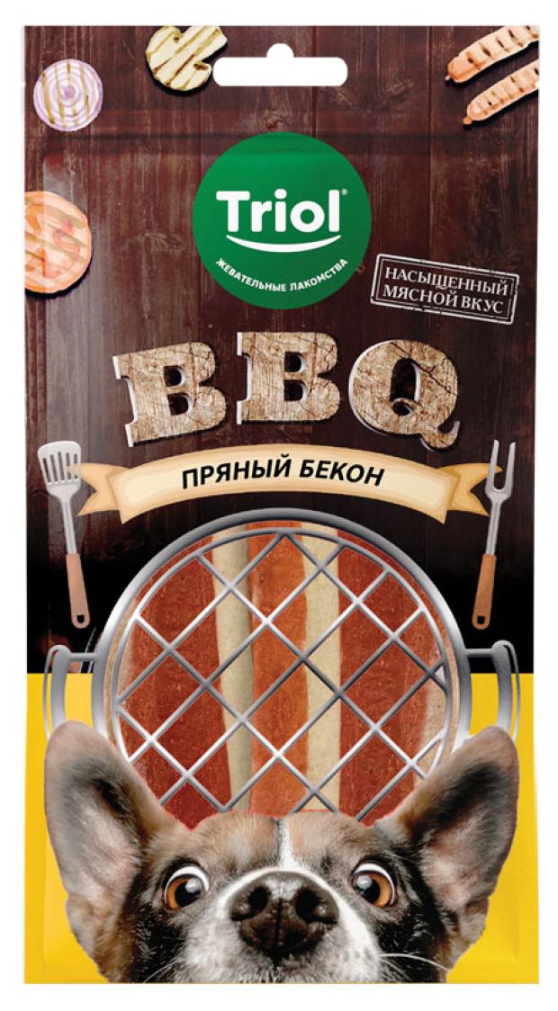 Лакомство для собак Triol пряный бекон BBQ, 66 г