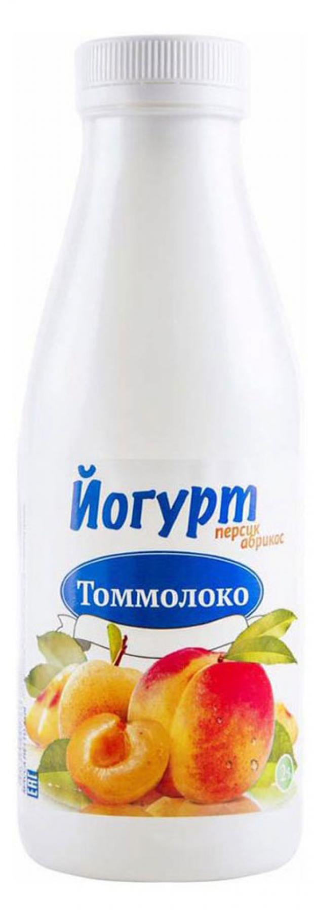 Йогурт питьевой Томмолоко персик абрикос 2% БЗМЖ, 450 мл