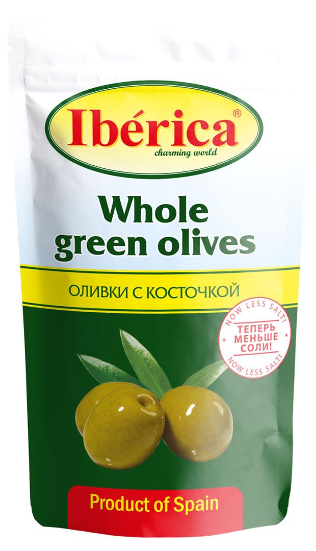 

Оливки зеленые Iberica с косточкой, 170 г