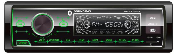 Автомагнитола Soundmax SM-CCR3190FB черная