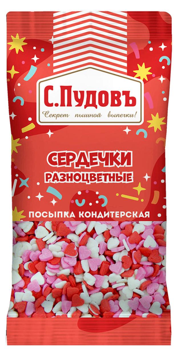 

Посыпка кондитерская С.Пудовъ Сердечки разноцветные, 10 г