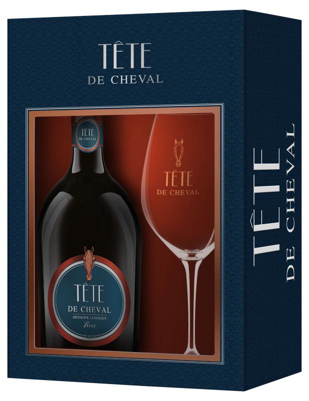 Игристое вино Tete de Cheval Brut белое брют Россия, 0,75 л