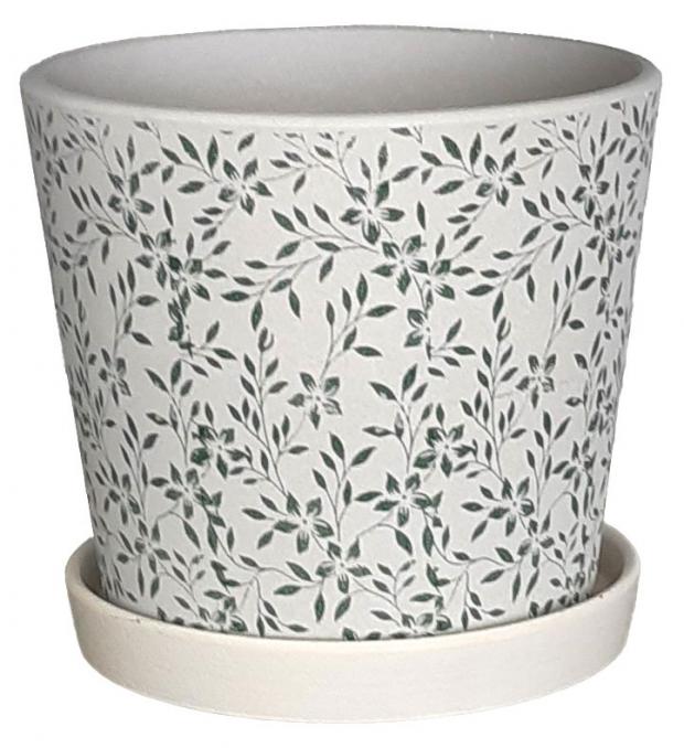 Горшок бетонный Композит Скань-А белый, 15 см