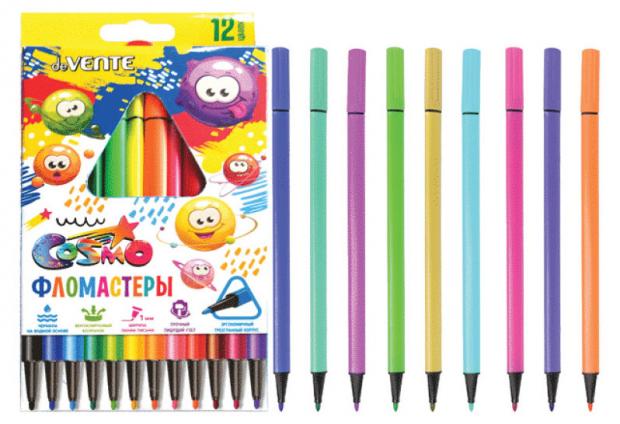 

Фломастеры цветные deVente Cosmo, 12 шт