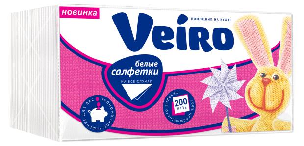 

Салфетка белая однослойная Veiro, 200 листов