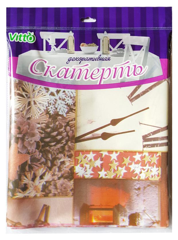 

Скатерть Vitto Праздник ПВХ на тканевой основе, 120х180 см