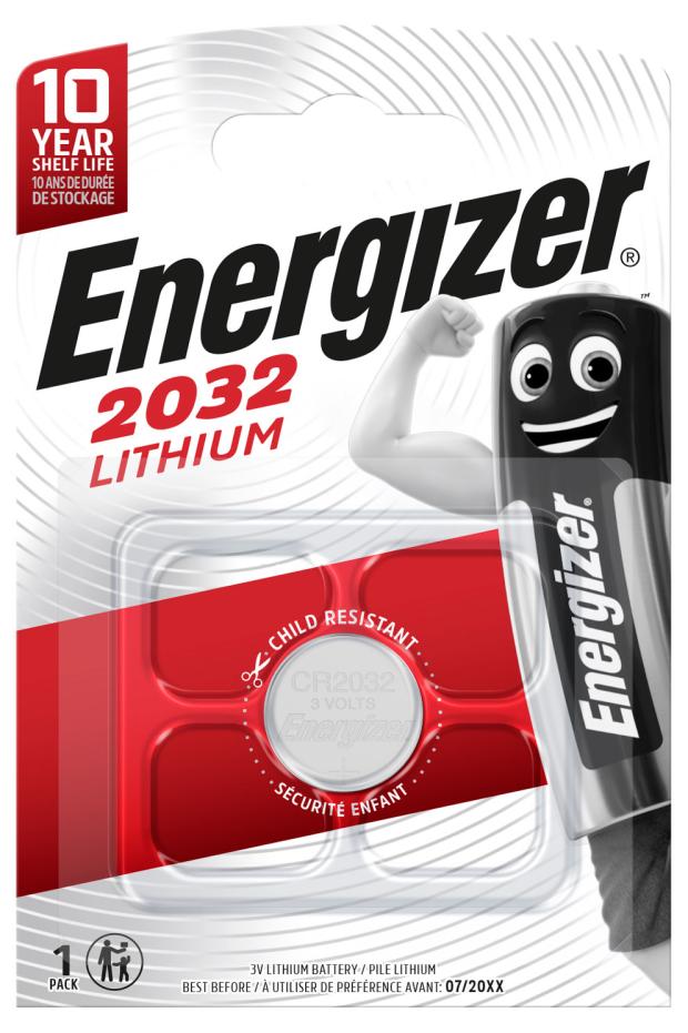 

Батарейка ENERGIZER Miniatures Lithium CR2032 FSB1, 1 шт